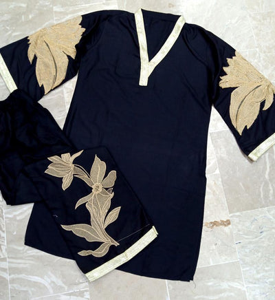 ALMOND PLAZO STITCHED TWO PIECE